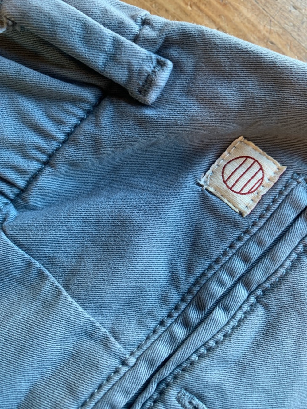 Marine Layer Organic Cotton Blue Elastic-Waist Chino Pants - Picture 9 of 16